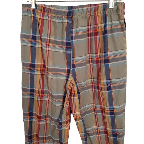 Original Penguin Size S Pants Lounge 100% Cotton Pull On Pajama Plaid Pockets - Picture 5 of 8